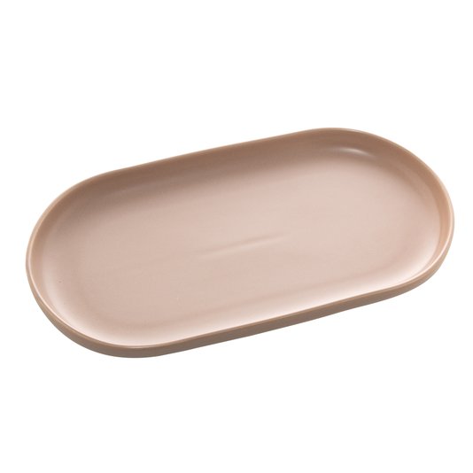 Travessa de Porcelana Oval Rojemac Cinza Matt 25 x 13 cm