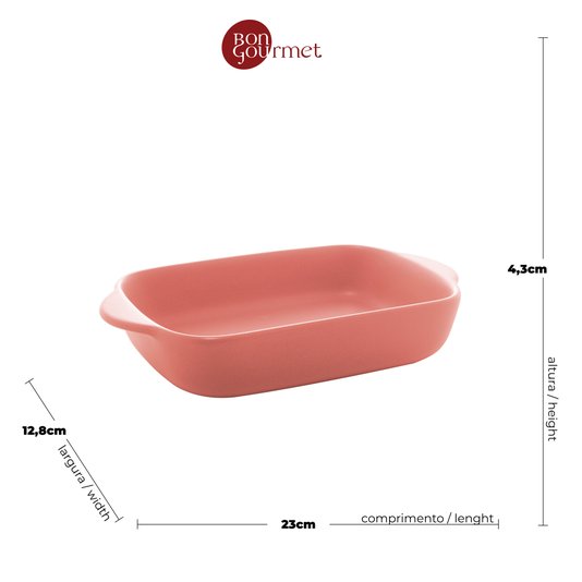 Travessa de Porcelana Rosa Nordica Rojemac 