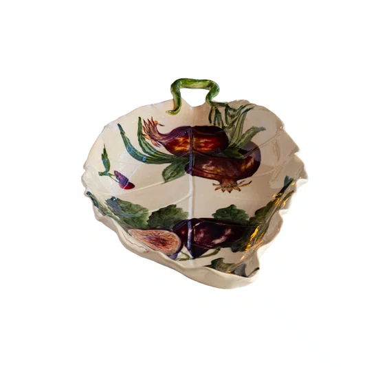 Travessa Folha Delhi Figos e Romãs Zanatta Casa 51 x 22 cm