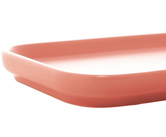 Travessa Oval Porcelana Nórdica Bon Gourmet Rosa