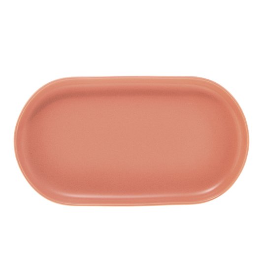 Travessa Oval Porcelana Nórdica Bon Gourmet Rosa