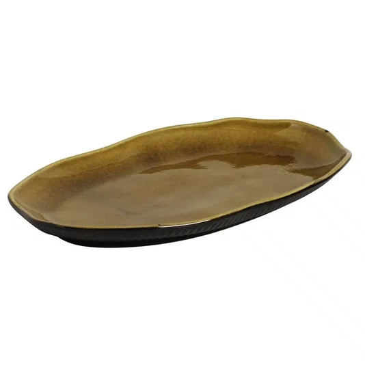 Travessa Oval Rasa M Orgânico Âmbar Porto Brasil 30 cm