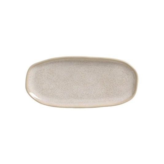 Travessa Oval Rasa Pequena Orgânica Porto Brasil Latte 23x11 cm
