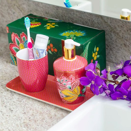 Travessa para Banheiro Twinkle Star Moon Delight Pip Studio Rosa 26 cm