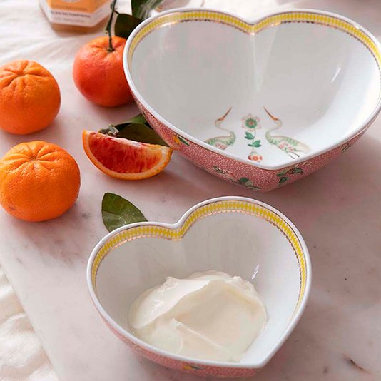Travessa Para Forno Coração La Majorelle Pip Studio Rosa 16 cm