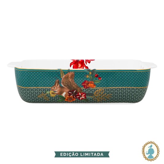 Travessa para Forno de Porcelana Squirrel Winter Wonderland Pip Studio Verde