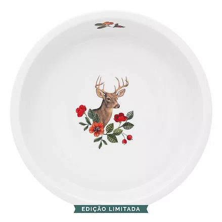 Travessa Para Forno Redonda Winter Wonderland Pip Studio Azul 25cm
