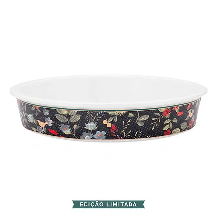 Travessa Para Forno Redonda Winter Wonderland Pip Studio Azul 25cm