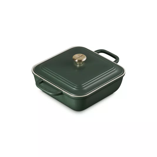 Travessa Quadrada com Tampa San Francisco Le Creuset Foret 22 cm