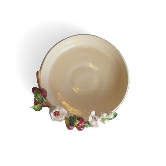 Travessa Redonda Flutas e Flores Zanatta Casa 23 cm