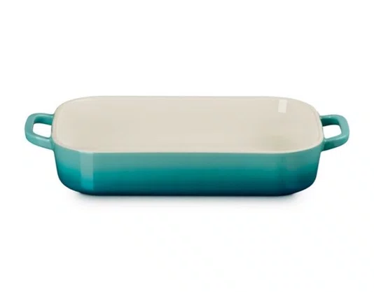 Travessa Retangular com Tampa Prato Le Creuset Bleu Riviera 31 cm