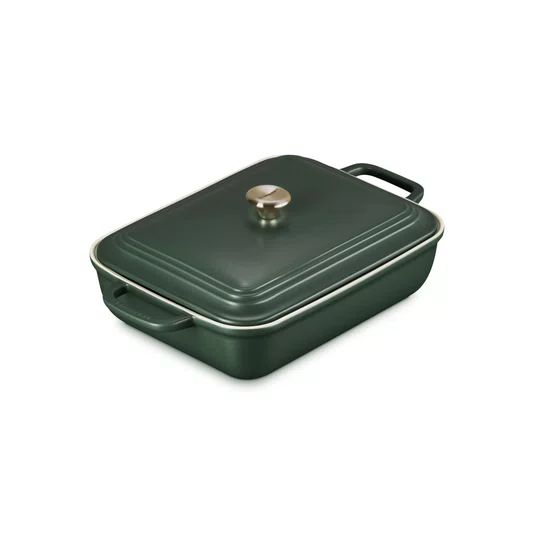 Travessa Retangular com Tampa San Francisco Le Creuset Foret 30 cm