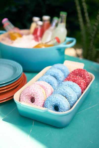 Travessa Retangular Heritage Le Creuset Azul Caribe 26 cm