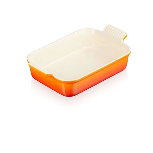 Travessa Retangular Heritage Le Creuset Laranja 19 cm