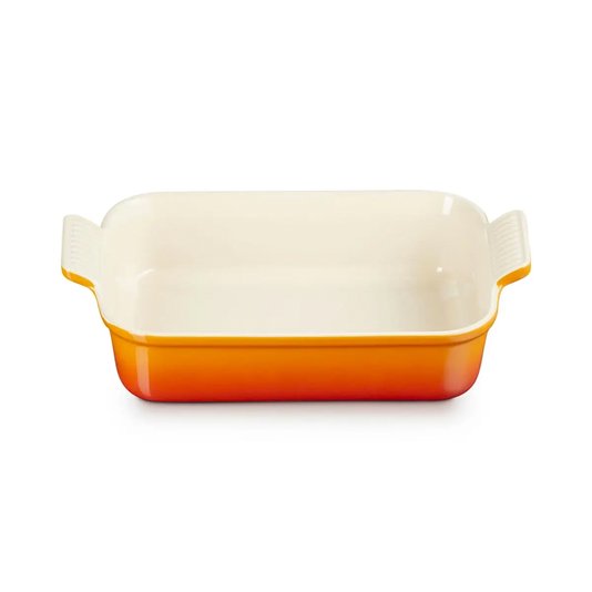 Travessa Retangular Heritage Le Creuset Laranja 19 cm