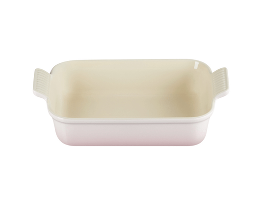 Travessa Retangular Heritage Le Creuset Shell Pink 26 cm