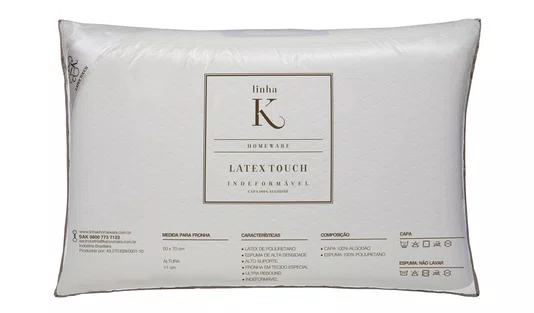Travesseiro Latex Touch Linha K Kacyumara 50 x 70 cm