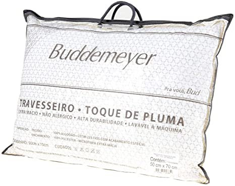 Travesseiro Toque de Pluma Buddemeyer Branco 50 x 70 cm