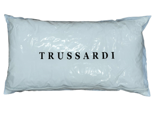 Travesseiro Toque de Pluma 233 Fios Trussardi Branco 50 x 90 cm