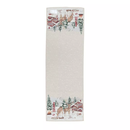 Trilho De Mesa Natal em Jacquard 150 x 45 cm