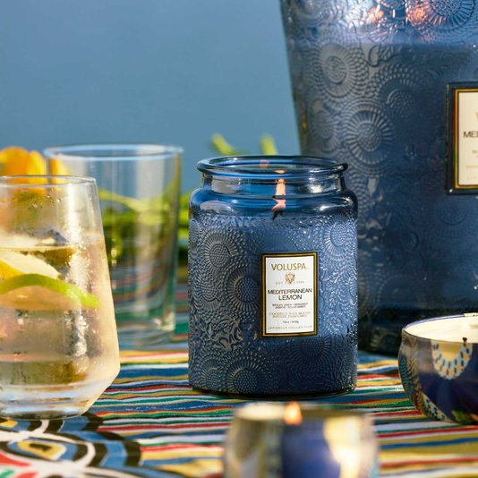 Vale Pote Vidro G Relevo Mediterranean 100horas Voluspa