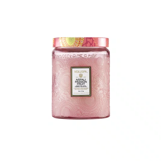 Vale Pote Vidro G Relevo Napoli Passion Fruit Voluspa 100 Horas