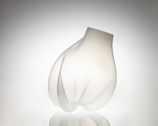 Vaso Carambola Alto Carol Gay Branco Opalino