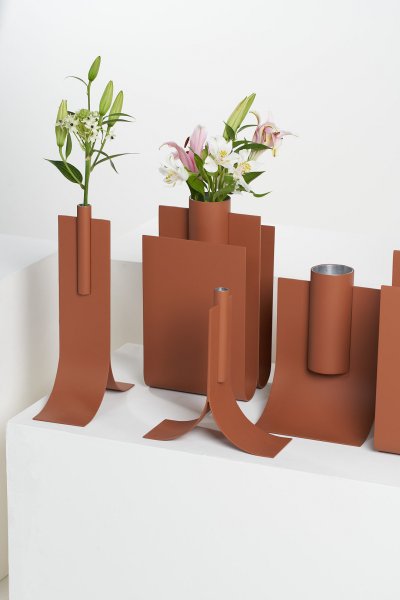 Vaso Col Ramalhete N.1 Baixo Terracota Iludi Design 27cm