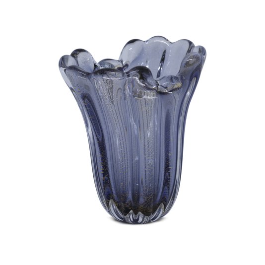 Vaso Di Murano Noite com Ouro 24K 14 x 9,5 x 14,6 cm