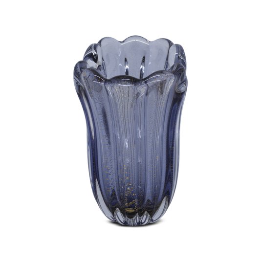Vaso Di Murano Noite com Ouro 24K 14 x 9,5 x 14,6 cm