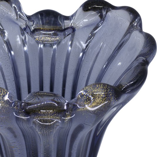 Vaso Di Murano Noite com Ouro 24K 14 x 9,5 x 14,6 cm