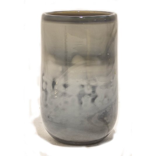 Vaso de Vidro Cinza Antica 12 x 22 cm