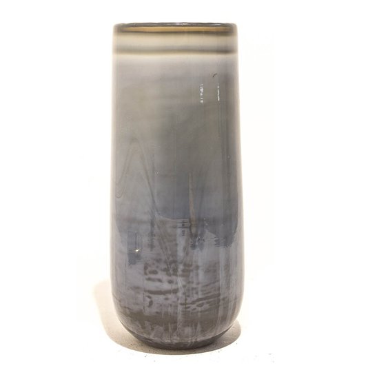 Vaso de Vidro Cinza Antica 15 x 33 cm