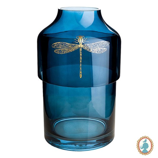 Vaso de Vidro Dragonfly Spring to Life Pip Studio Azul 25 cm