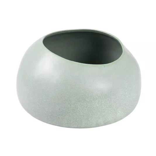 Vaso em Cerâmica G Lucatti Verde 16 x 27 cm
