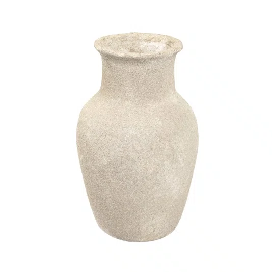 Vaso em Cerâmica Lucatti Cinza 25 x 14 cm