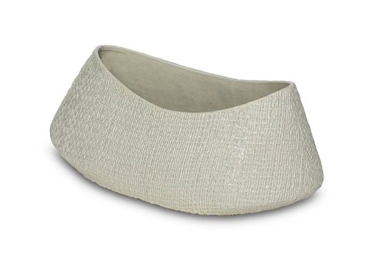 Vaso em Cerâmica Zeta KZ Home Stock Cinza 31cm