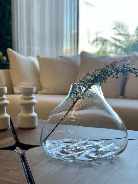 Vaso em Vidro Nest G Studio Pedrazzi Transparente 35 x 25 cm