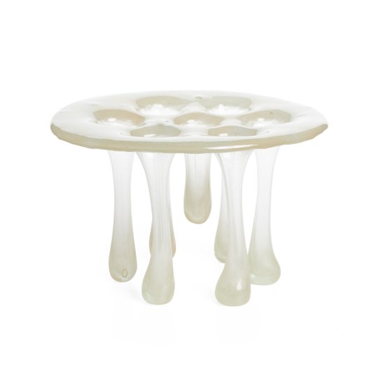 Vaso Gotas Em Vidro Mel 26 cm