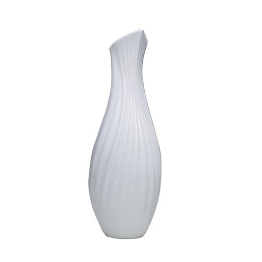 Vaso Lily Holaria Branco Fosco 38 cm