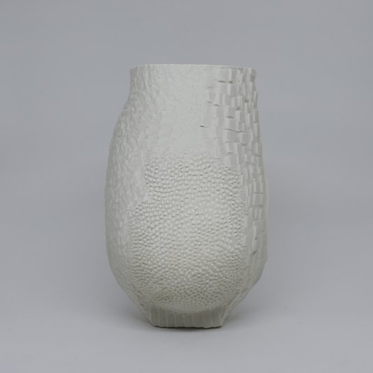 Vaso Linha Oceânica em Porcelana Nicole Toldi 29 x 14 cm