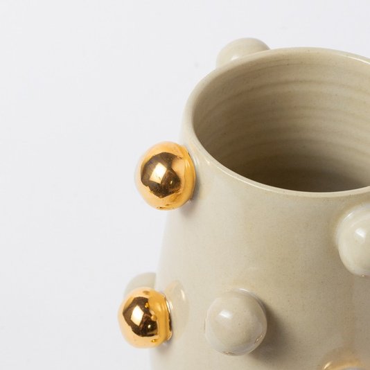Vaso Nina Bolotas Ouro Alternado Nude Marô Antunes