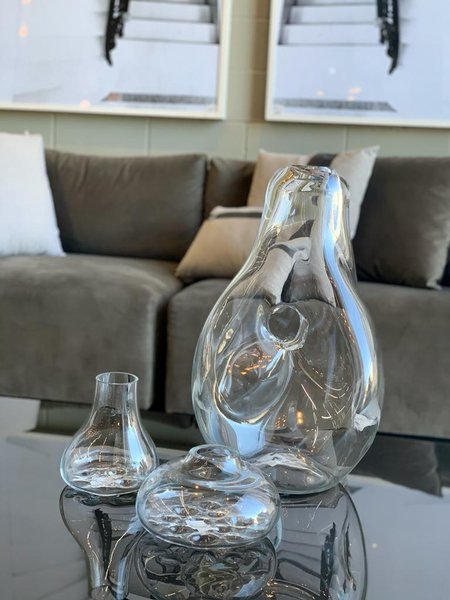 Vaso Nuvem Vertical com Topo e Cratera Studio Pedrazzi Transparente 45 cm