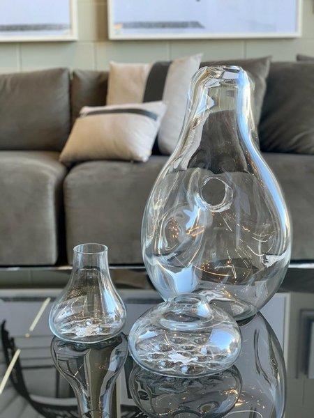 Vaso Nuvem Vertical com Topo e Cratera Studio Pedrazzi Transparente 45 cm