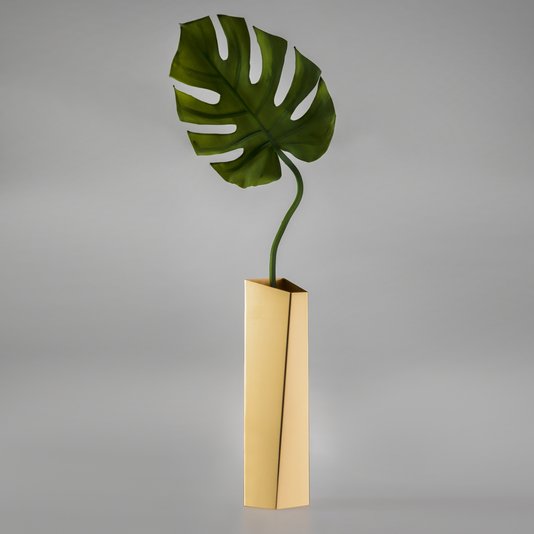 Vaso Origami Studio Riva Ouro