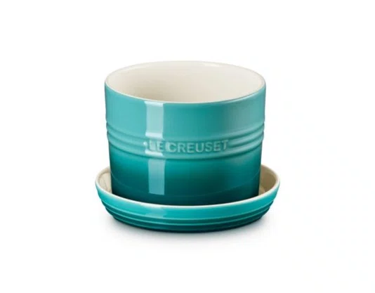 Vaso para Ervas com Bandeja Le Creuset Bleu Riviera 14 cm