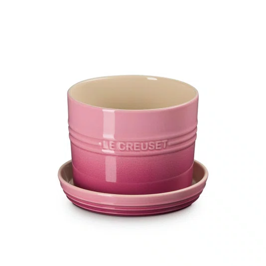 Vaso para Ervas com Bandeja Le Creuset Rose Quartz 14 cm