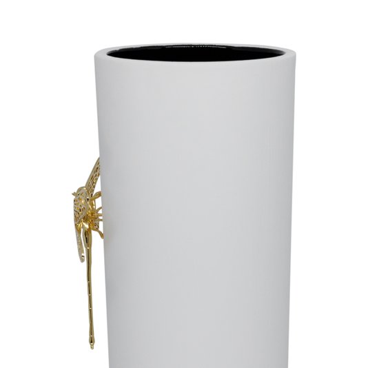 Vaso Pouso Alto Libélula Sui Objetos Branco