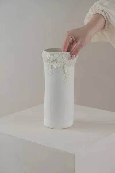 Vaso Série Superficie com Cristal Transparente Atelier Le Motif 25 cm