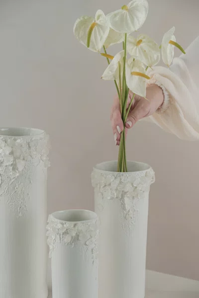 Vaso Série Superficie com Cristal Transparente Atelier Le Motif 25 cm